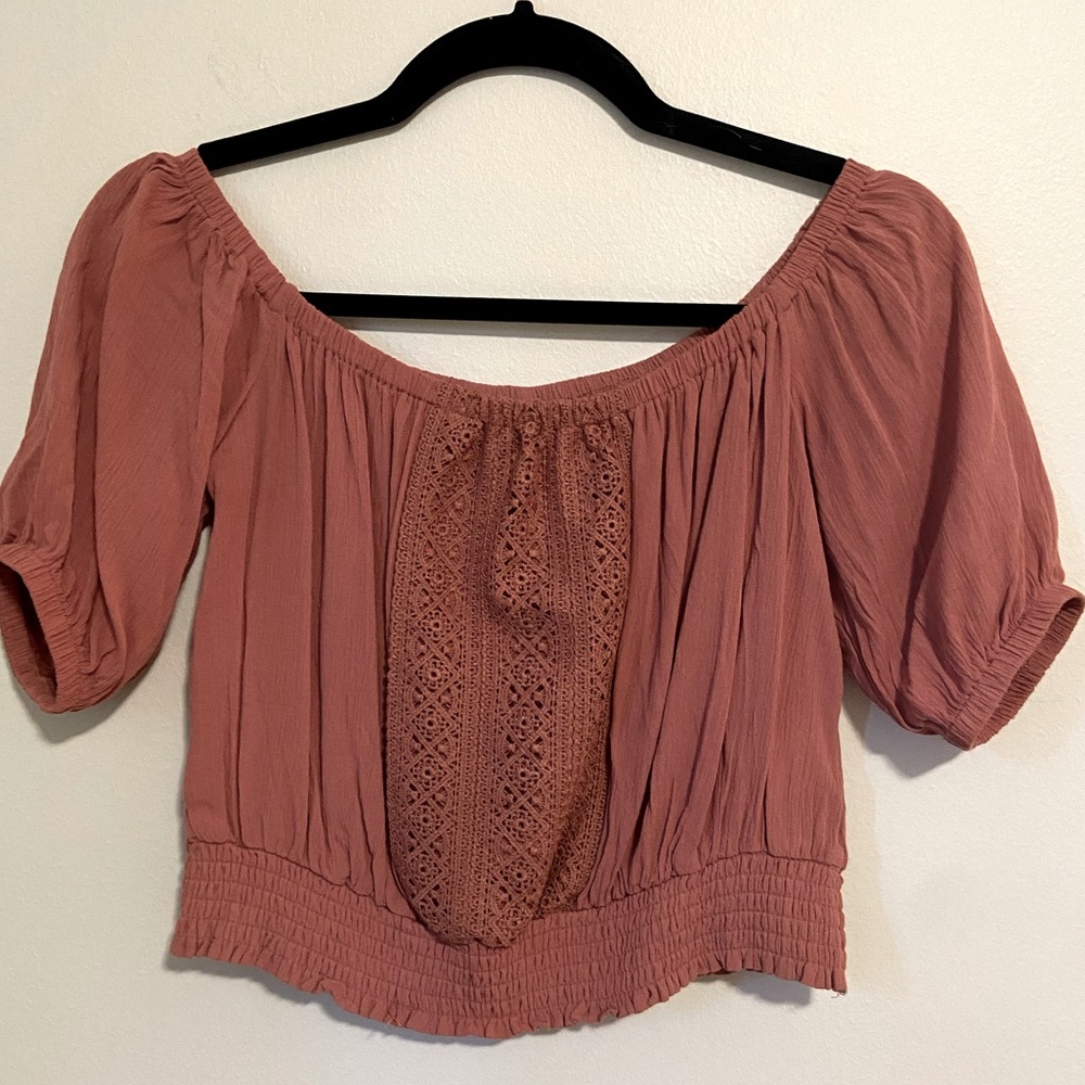 Cute Vintage Style Short Puff Sleeve Crop Top